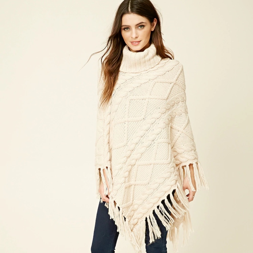 Forever 21 - Cable Knit Poncho